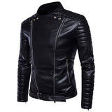 Fashion Casual Slim Men Leather Jacket