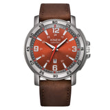 Sports Date Analog Quartz Leather Watch
