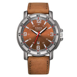 Sports Date Analog Quartz Leather Watch