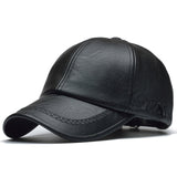 Winter Pu Leather Baseball Cap